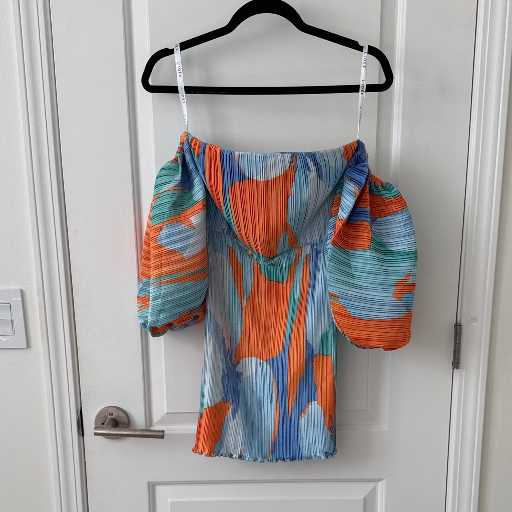 Vibrant Multicolor Off-Shoulder Mini Dress